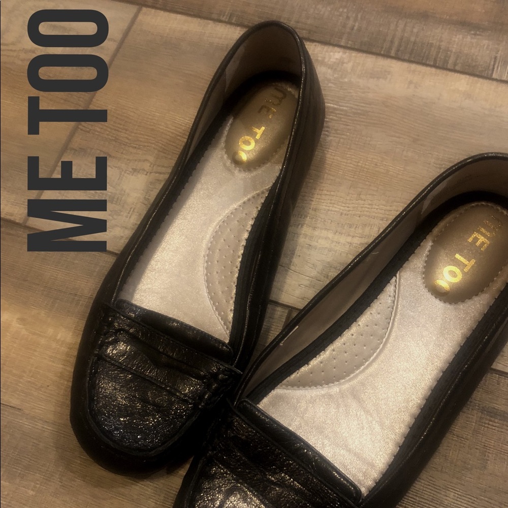 Me Too Black Flats Sz 6.5